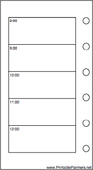 Mini Organizer Daily Planner-Day On Two Pages - Left