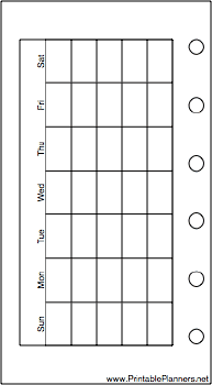 Mini Organizer Monthly Planner-Month On A Page - Left (landscape)