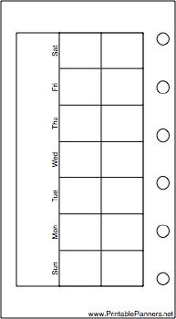 Mini Organizer Monthly Planner-Month On Two Pages - Left (landscape)