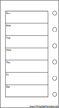 Mini Organizer Weekly Planner-Week On A Page - Left