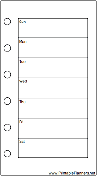 Mini Organizer Weekly Planner-Week On A Page - Right