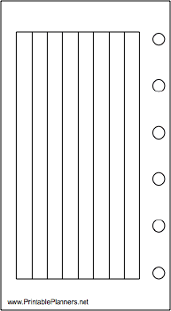 Mini Organizer Lined Note Page - Left (landscape)