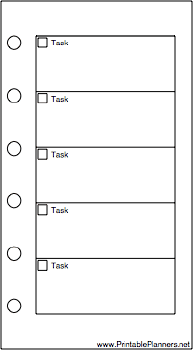 Mini Organizer To Do List - Right
