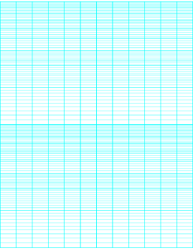 Printable Semi-log paper: 12 Divisions 3rd Accent by 2-Cycle