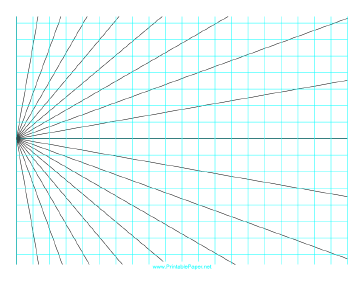 Printable Perspective Grid - 1 point left - landscape