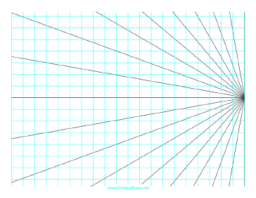 Printable Perspective Grid - 1 point right - landscape