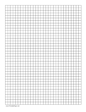 Printable Graph Paper - 1x1 Grid