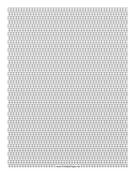 Printable 2 Cylinder Bead Brick Pattern