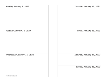 01/09/2023 Weekly Calendar-landscape