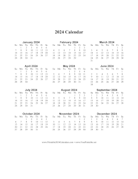 Printable 2024 Calendar One Page Vertical