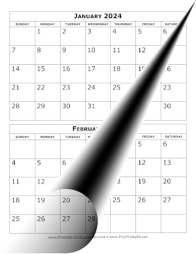 Printable 2024 Calendar Two Months Per Page