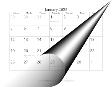 Printable 2025 Grayed Dates