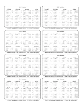 Printable 2025 Wallet Calendar