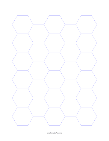 Printable 21mm Hexagon Grid