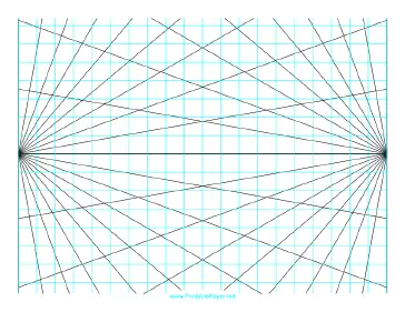 Printable Perspective Grid - 2 point - landscape