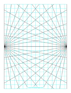 Printable Perspective Grid - 2 point - portrait