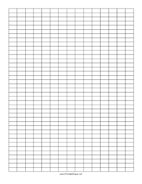 Printable Graph Paper - 2x1 Grid