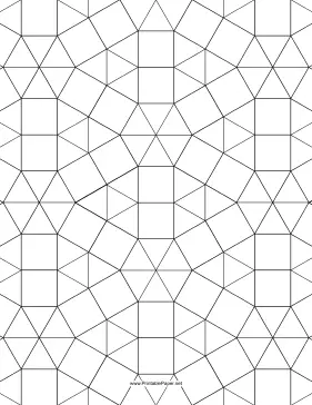 Printable 3.3.3.3.3.3,3.3.4.3.4 Tessellation