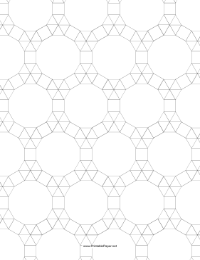 Printable 3.3.3.3.3,3.3.4.12 Tessellation Small