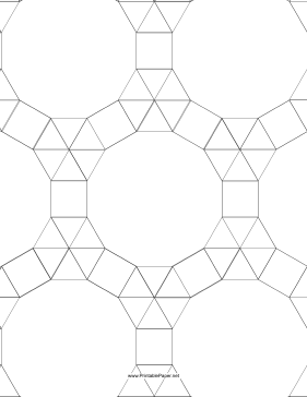 Printable 3.3.3.3.3,3.3.4.12 Tessellation