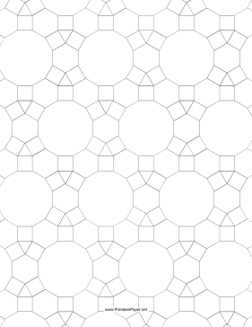 Printable 3.4.6.4,4.6.12 Tessellation Small