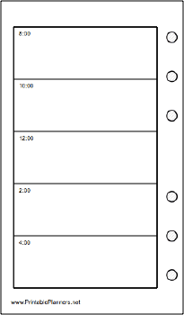 Pocket Organizer Daily Planner-Day On A Page - Left