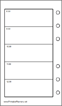 Pocket Organizer Daily Planner-Day On Two Pages - Left