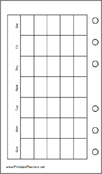 Pocket Organizer Monthly Planner-Month On A Page - Left (landscape)