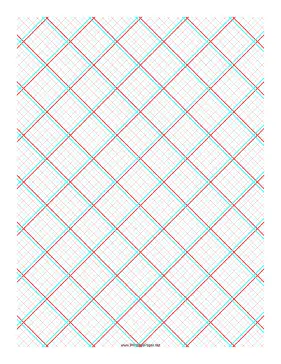 Printable 3D Paper - 5x5 Grid with Medium Offset