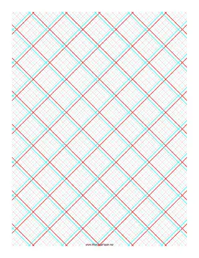 Printable 3D Paper - 5x5 Grid with Large Offset