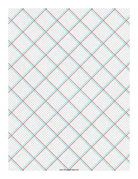 Printable 3D Paper - 10x10 Grid with Medium Offset