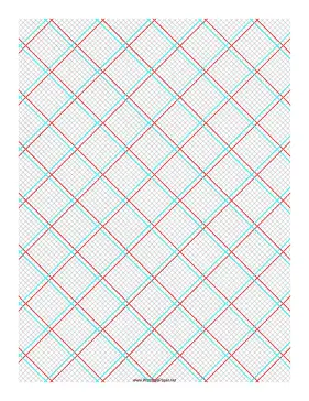 Printable 3D Paper - 10x10 Grid with Large Offset