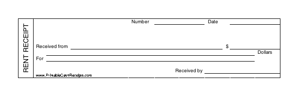 Rent Receipt (4 per page)