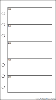 Personal Organizer Daily Planner-Day On Two Pages - Right