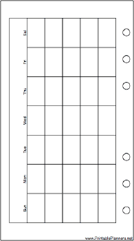 Personal Organizer Monthly Planner-Month On A Page - Left (landscape)