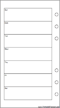 Personal Organizer Weekly Planner-Week On A Page - Left