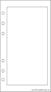 Personal Organizer Blank Page - Right