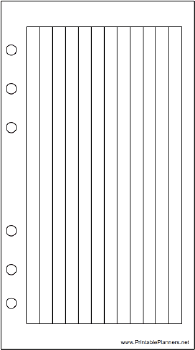 Personal Organizer Lined Note Page - Right (landscape)