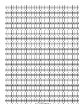 Printable 4-1 Cylinder Bead Square Pattern