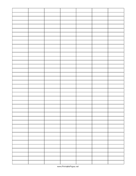 Printable Graph Paper - 4x1 Grid