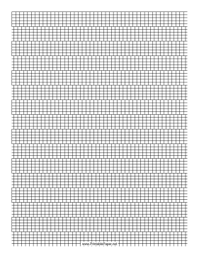 Printable 5 Cylinder Bead Brick Pattern