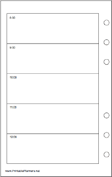 Travel Organizer Daily Planner-Day On Two Pages - Left