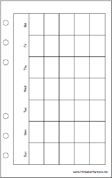 Travel Organizer Monthly Planner-Month On A Page - Right (landscape)