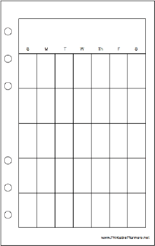 Travel Organizer Monthly Planner-Month On A Page - Right