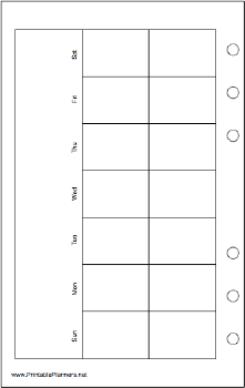 Travel Organizer Monthly Planner-Month On Two Pages - Left (landscape)