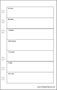 Travel Organizer Weekly Planner-Week On A Page - Right