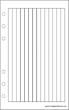 Travel Organizer Lined Note Page - Right (landscape)