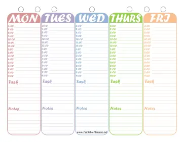 5 Day Cute Planner