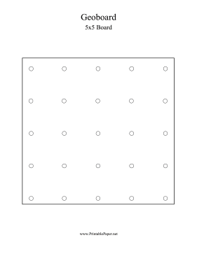 Printable 5x5 Geoboard