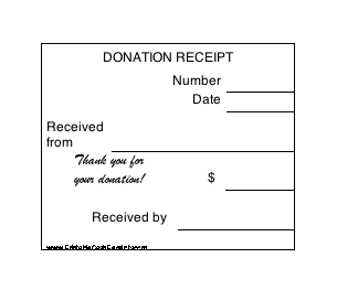 Donation Receipt (6 per page)